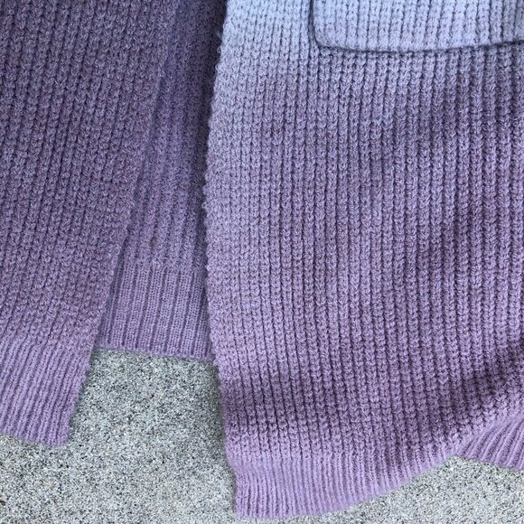 Knit Cardigan Sweater C BRAND Women's MED Wool Blend Ribbed Gradient Ope…​ - Picture 2 of 5